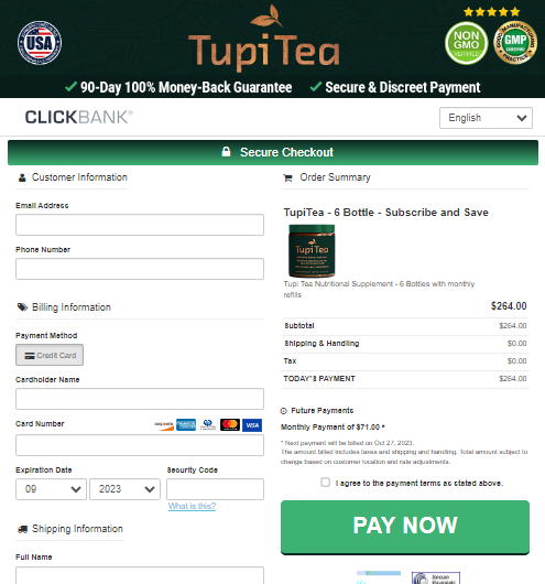 tupitea-order-page